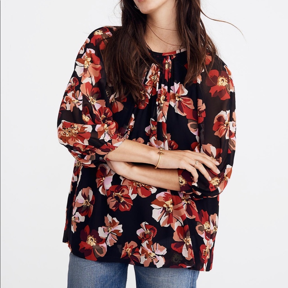 Madewell Floral Top